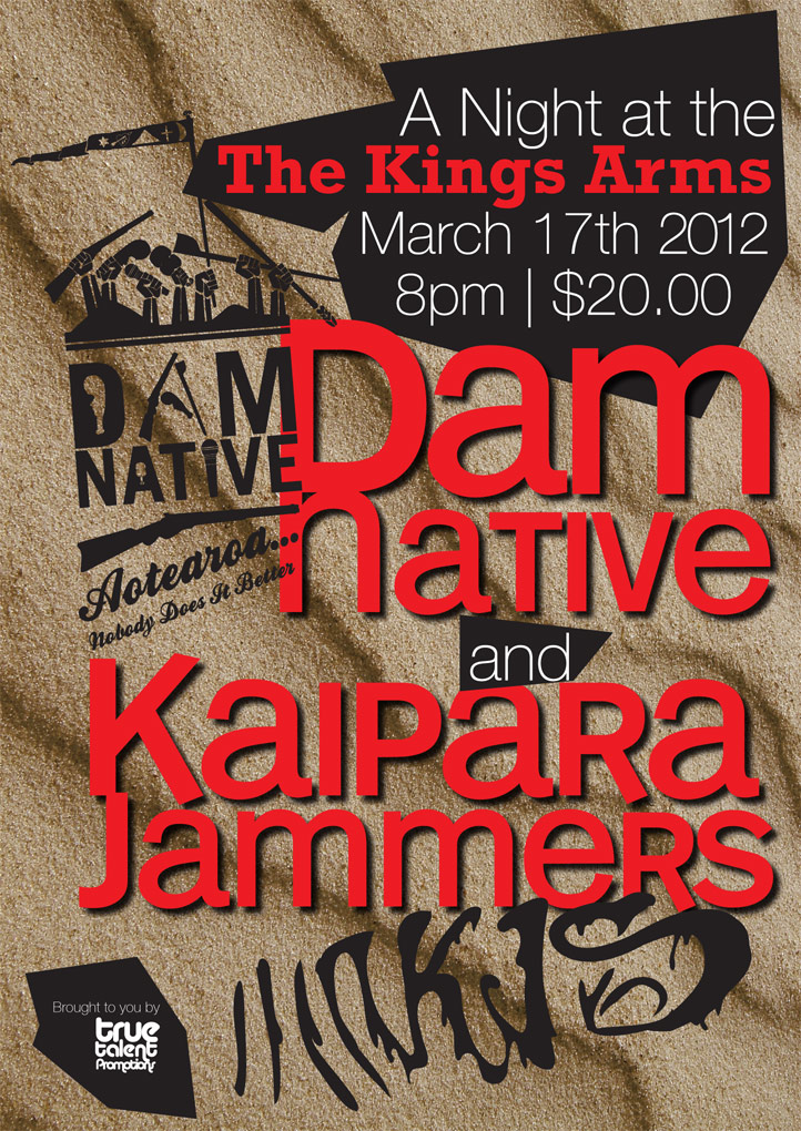 Dam Native, Kaipara Jammers @ Kings Arms